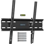 BONTEC Ultra Slim TV Wall Bracket, Tilting TV Wall Mount for 23-60 Inch TVs, Low Profile TV Bracket, Max VESA 400x400mm, Holds Up to 45kg, Spring Locking System, Includes 5 Cable Ties