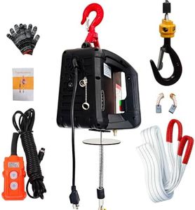 Electric Hoist Winch,1100lbs Electric Hoist 110 Volt 1500W Portable Electric Winch with Remote Control Wired/Manual,Chain Hoist Overload Protection 25ft Lifting Height for Towing&Pure Copper Motor