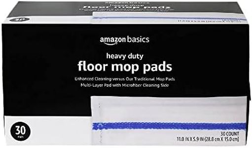 Amazon Basics Heavy Duty Dry Mop Pads, 11" x 5.9", 30 Count