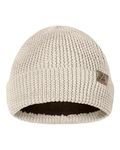 DANISH ENDURANCE Merino Wool Beanie Hat, Warm Fleece Lining, Thermal Autumn Winter Hats, Fisherman Beanie, Knit, for Men and Women, Unisex, White, One Size