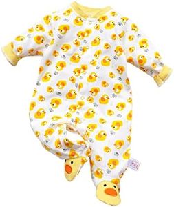 Newborn Long Sleeve Baby Boy and Girls Anime Rompers Costume Jumpsuit Baby Clothes for 9-12 Months Duck
