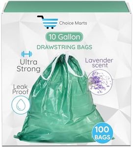 10 Gallon Trash Bag Lavender Scent Ultra Strong 100 Count With Drawstring