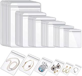 WEDDINGHELPER Jewelry Bags Small Self-Sealing Plastic Zip Clear Bags PVC Transparent Lock Bag for Storing Bracelets Rings Earrings Ziplock Pouch (150 Pcs)