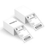 MUNBYN 4x6 Direct Thermal Labels, Fanfold Shipping Label Paper for Thermal Printer, Pack of 1000 Permanent Adhesive Labels for Shipping Packages