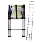 5M/16.4ft Aluminum Extension Folding Telescopic Loft Ladder Straight Attic Telescoping Ladders Capacity 150kg/330lb with Certificate EN 131