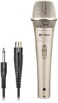 CAROL Edur-916s Dynamic Microphone with Supercardioid Pick-up, for Karaoke, Live Performances, Optimized for Vocal, Minimizes Handling Noise Sound Quality w/14.8ft XLR to 1/4"(6.35mm) Cable - Golden