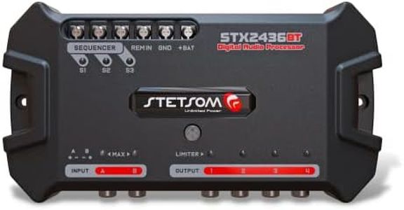 Stetsom STX 2436 Bluetooth DSP PRO - Digital Signal Processor, DSP PRO, Equalizer, Exclusive APP, Band Graphic, High Precision Crossover, Filters, Voltmeter, Limiter, Digital Audio Processor