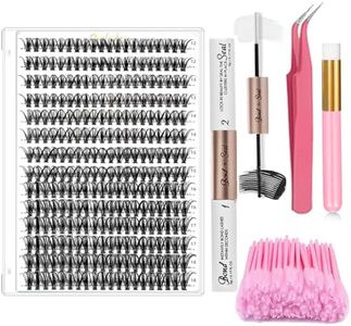 Kit de Expansión de Pestañas DIY 280 Kit de Expansión de Pestañas de Rollo 40D Mix 12-18 mm Champú de Aplicador de Pestañas Individuales con Rímel y Yestañas Falsas Selladas en Casa DIY Pestañas