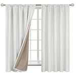 BGment Off White Blackout Curtains 