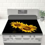 Electric Stove Top Cover28inx 20in | Goacifie Stove Cover | Heat Resistant Glass Stove Top Cover For Electric Stove | Thick Natural Rubber | Stove Top Cover Expands Usable Space (sunflower)