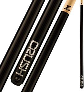 Viking Crush 2 Piece 58” Break Pool Cue Stick, Midnight Black, 19 oz, Made in The USA, Billiard Cue Stick, Bar or House Use for Men and Women