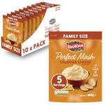 Idahoan Perfect Mash Potato Cheddar & Cheese Family 183g - Gluten Free Instant Mash Potatoes Cooks in 1 Minute Ready to Eat