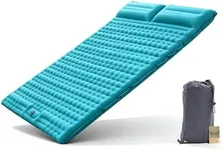 Inflatable Double Sleeping Pad for Camping, 2 Person Air Mattress Self-Inflating Camp Pad, Extra Thick & Lightweight, Ultimate Comfort for Two Campers