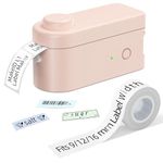 Makeid Label Maker Machine L1, Sticker Maker Machine with 16mm Tape, Portable Bluetooth Label Printer for Home Office Organization, Compatible Android & iOS, USB Rechargeable(203dpi Pink)