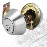 Jeanoko Door Double Cylinder Deadbolt Stainless Steel Lock Keyed on Both Sides for Exterior Interior Door