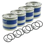 KATSU Filter Element 4 Pieces Compatible with Racor CAV296 Diesel Engine Fuel Filter Water Separator Replacement Truck Tractors Marine Electric Generator SP48273003