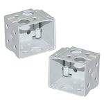 Box Mounting Bracket 1Pair for Blinds 1inch White Color Window Blinds Headrail with 1"x1" Size