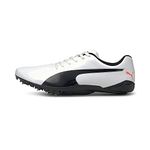 PUMA Men's Evospeed Prep Sprint 2 Track and Field Shoe, White Black-Lava Blast, 12 UK