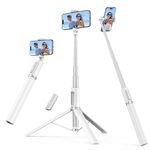 SYNCWIRE 55" Selfie Stick Tripod, All-in-one Extendable Aluminum phone Tripod with Rechargeable Bluetooth Remote, Compatible with iPhone, Samsung, Google, LG, Sony and More (4.7-7 inch Smartphones)