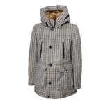 WOOLRICH CFWOOU867MRUT3650 Men's Wool Arctic Parka Jacket Cream Check, See PHOTOS, M