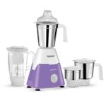 Maharaja Whiteline Mixtron Elite Mixer Grinder with 4 Jars, 750W || 5 Years Warranty on Motor - MX - 263 (White & Lavender)