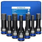 VORXEON 10pcs 1/2 Impact Hex Socket Set en 42CRMO Heavy Duty Allen Key Socket Set 1/2 Drive for Impact Wrench 5mm 6mm 8mm 10mm 12mm 14mm 16mm 17mm 18mm 19mm with Storage Case