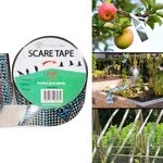 Garden Mile Bird Repellent Scare Tape, Bird Scare Silver Sound and Reflective Tape Deters Birds and Pests from Garden, Crops and Farm, Double Sides Holographic Flash Tape (Scare Tape)