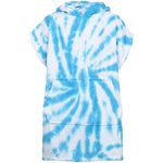 A2Z 4 Kids Bathrobe 100% Cotton Hooded - Towel Bathrobe 128 Tie Dye Blue 10-13