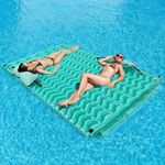 Sunrio 114'' X 72'' Giant Inflatable Floating Mat-Pool Float Lake Floats for Adults with Pool Hammock Pool Mats for Floating Swimming Pool, Beach, Lake for Summer Water Party