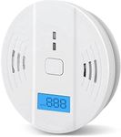 Carbon Monoxide Detector Gas Detection, Digital Display Carbon Monoxide Alarm, CO Alarm Electronic Equipment, Power Detection Equipment, Alarm Clock Warning, Comply with UL 2034, 1-Pack