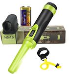 Fully Waterproof LCD Display Pinpointing Gold Metal Detector with LED Flashlight,360 Degree Searching Pinpointer,IP68 Underwater to 3m/9.8feet Treasure Hunter for Adults and Kids, Three Modes,Green