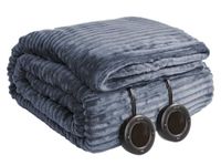 Heated Blanket King Size 100"x90",ETL Certification-6 Heating Levels Electric Blanket&1-10 Hour Auto Off,Heating Blanket with Dual Controller (Dark Blue)