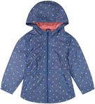 Carter's Toddler/Little Girls' Midweight Fleece Transitional Hooded Jacket, Chambray Floral, 4