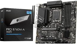 MSI PRO B760M-A WiFi Motherboard, Micro-ATX - for 12th and 13th Gen Intel Core Processors, LGA 1700 - DDR5 Memory Boost 6800+MHz/OC, PCIe 4.0 x16 Slots, M.2 Gen4 Slots, 2.5G LAN, Wi-Fi 6E