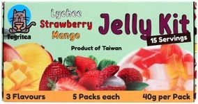 Strawberry | Mango | Lychee Jelly For Bubble Tea | 15 Servings | 5 Servings Per Flavour