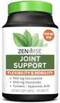 Zenwise Health Glucosamine Chondroitin MSM - Joint Support Supplement with Turmeric for Hands, Back, Knee, and Joint Health, Advanced Relief for Bone and Joint Flexibility and Mobility - 90 Capsules