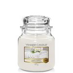 Yankee Candle Scented Candle | Fluffy Towels Medium Jar Candle| Burn Time: Up to 75 Hours