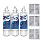 AQUA CREST 469690 ADQ36006101 Refrigerator Water Filter and Air Filter, Replacement for LG® LT700P® & LT120F®, Kenmore® 9690, 46-9690, 3 Combo