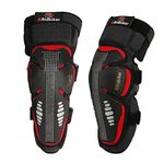 Ridbiker 1 Pair of Movable Knee Shin Guard Pads Breathable Adjustable Knee Cap Pads Protector Armor for Motorcycle Cycling Racing,Black