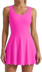 ATTRACO Athletic Dresses for Women Golf Woman Outfits with Shorts Pink Tennis Dress XS