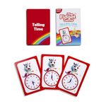 The Fidget Game Learn to Tell Time Analog Clock Game Flash Cards - Children Practice to Identifying Time - Flash Cards for Teaching (Telling Time) - Toddler Activities Games for 5+ Years