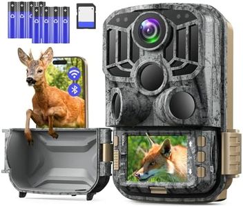 DEATTI 4K 48MP Trail Camera WiFi Bluetooth Connection,Game Camera with 0.1s Trigger Time,Night Vision Motion Activated Wildlife Camera with 8 Batteries,32 GB SD Card, IP66 Waterproof for Deer Outdoor