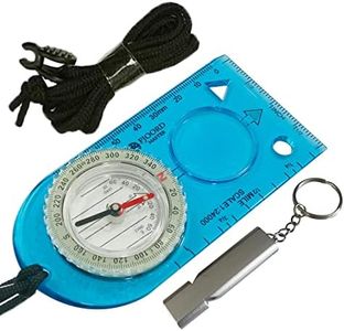 Camping Compass - Luminous Hiking Compass - Magnetic Survival Compass - Orienteering Compass Kids Camping Kit - Professional Compass Navigation Map Reading - BoyScout Compact Compass Magnetic Heading