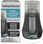 Baby Brezza Electric Baby Bottle Warmer, Breastmilk Warmer + Defroster - Only Brand with Different Temperatures for Breastmilk + Formula - Universal Fit for All Baby Bottle Sizes + Breastmilk Bags