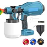 Cordless Paint Sprayer Compatible with Makita 18V Battery, 550W Electric Paint Sprayer with 3 Nozzles and 3 Spray Modes, 1000mL/MIN Upgraded Fence Paint Spray Gun for Fencing, Ceilings(Tool Only)