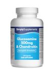 Glucosamine and Chondroitin Capsules | High Strength | 500mg of Glucosamine & 240mg of Chondroitin per Capsule | Manufactured in The UK Under GMP