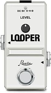 Rowin Looper Guitar Pédales à effet boucle électrique avec port de carte mémoire, boucles illimitées 10 minutes d'enregistrement du temps réel