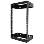 StarTech.com 2-Post 18U Heavy-Duty Wall Mount Network Rack, 19" Open Frame Server Rack with Adjustable Depth, Wall Mount Data Rack for IT / AV / Patch Panel / Computer Equipment (RACK-18U-20-WALL-OA)