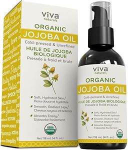 Pure Organic Jojoba Oil - Natural Face Oil, Nail Oil and Hair Moisturizer, Perfect Carrier Oil For Essential Oils and DIY Skin Care, Cold-Pressed and Unrefined Jojoba Oil Organic, 4 fl. Oz