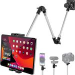 woleyi Adjustable Tablet Wall Mount Holder - 35 Inch Foldable Arm Phone iPad Mount for Wall, Webcam Stand Camera Mount, Fit for iPad Pro 12.9 Air Mini, Galaxy Tabs, Cell Phones, Switch, 4-13" Devices